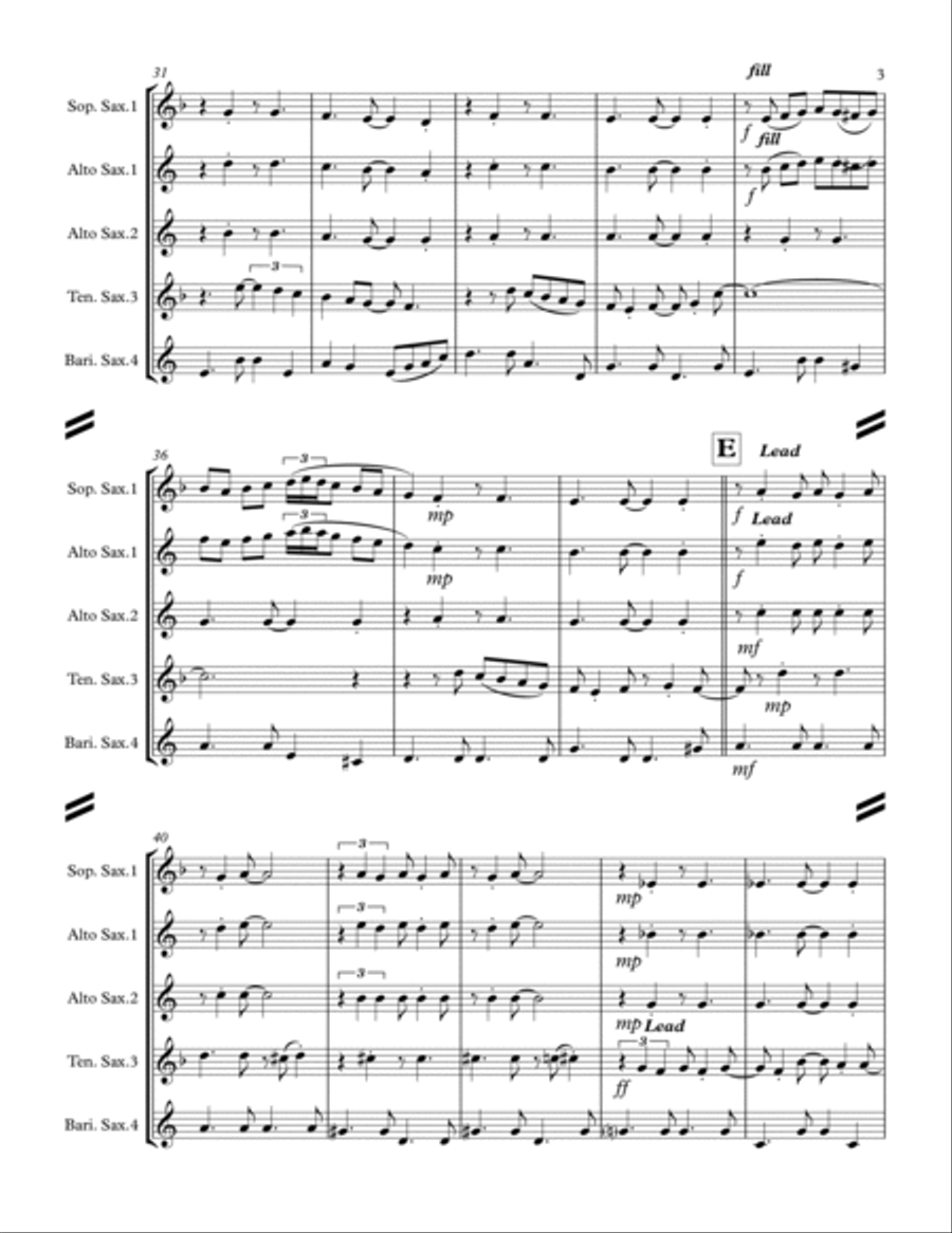 Quiet Nights Of Quiet Stars (Corcovado) Saxophone Quartet scores gallery preview page 4