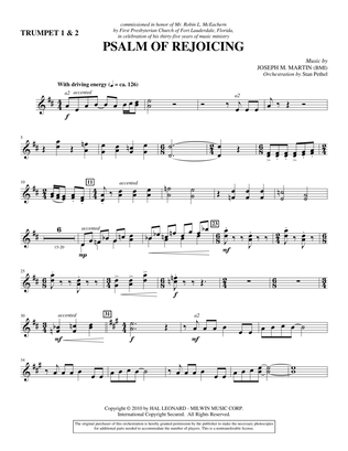 Psalm Of Rejoicing - Bb Trumpet 1,2