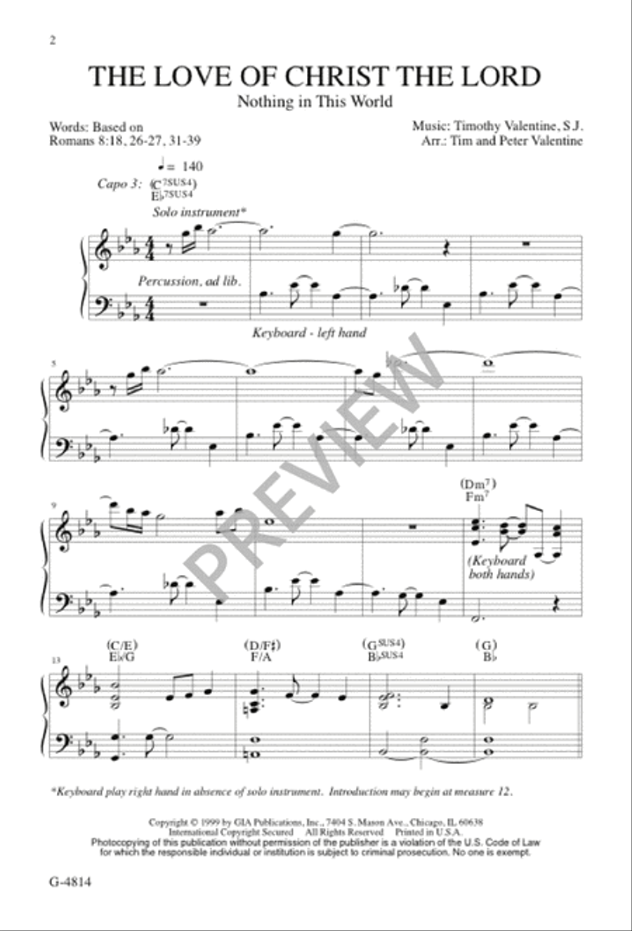 The Love of Christ the Lord 4-Part scores gallery preview page 3