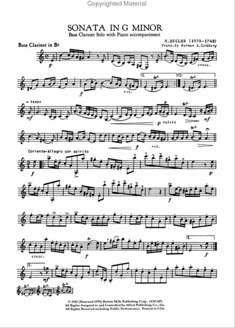 Sonata in G Minor Small Ensemble scores gallery preview page 2