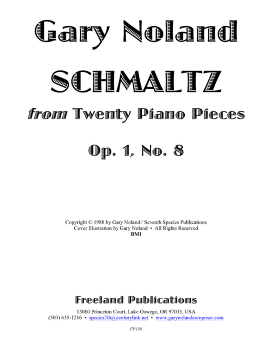 "Schmaltz" for piano Op. 1, No. 8