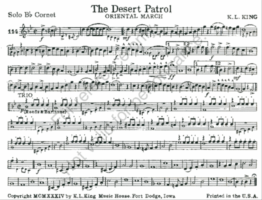 The Desert Patrol Condensed Score - Sheet Music page 2