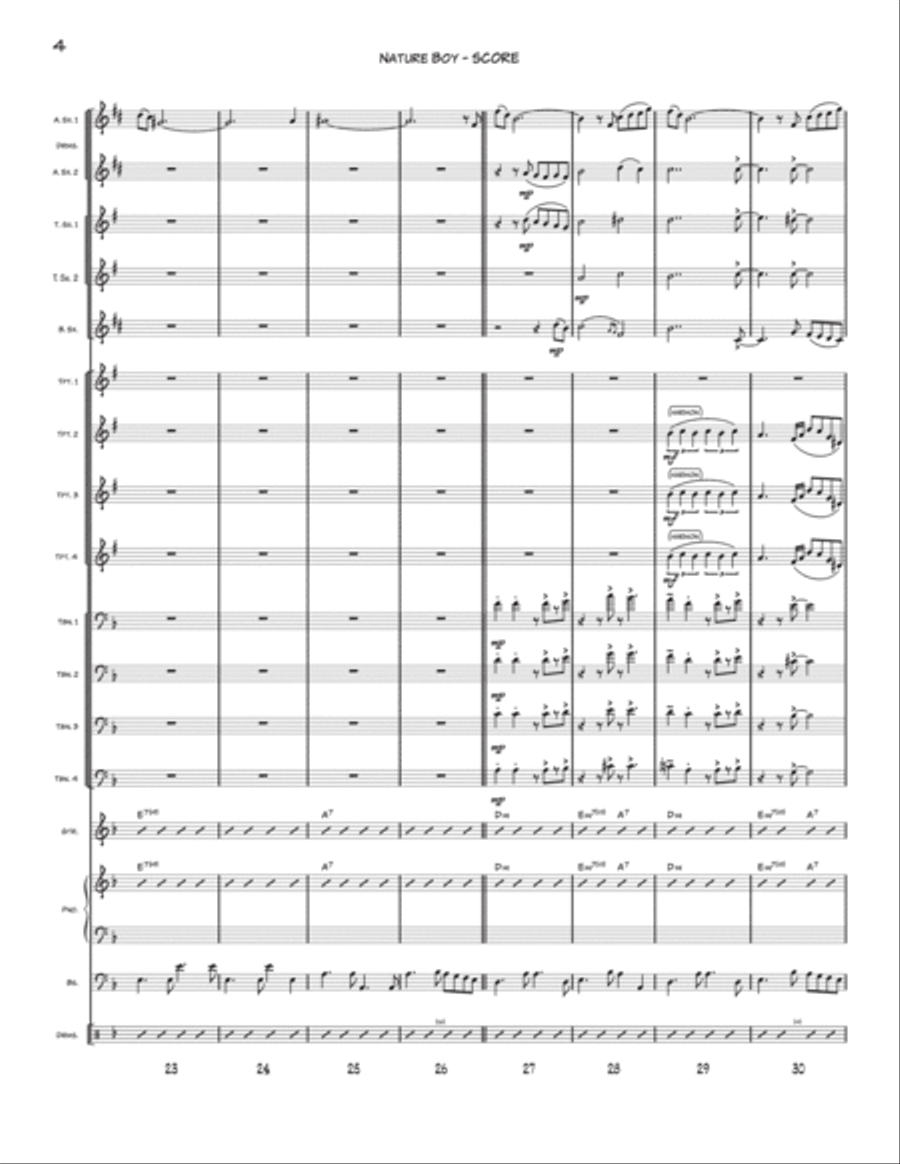 Nature Boy Jazz Ensemble scores gallery preview page 4