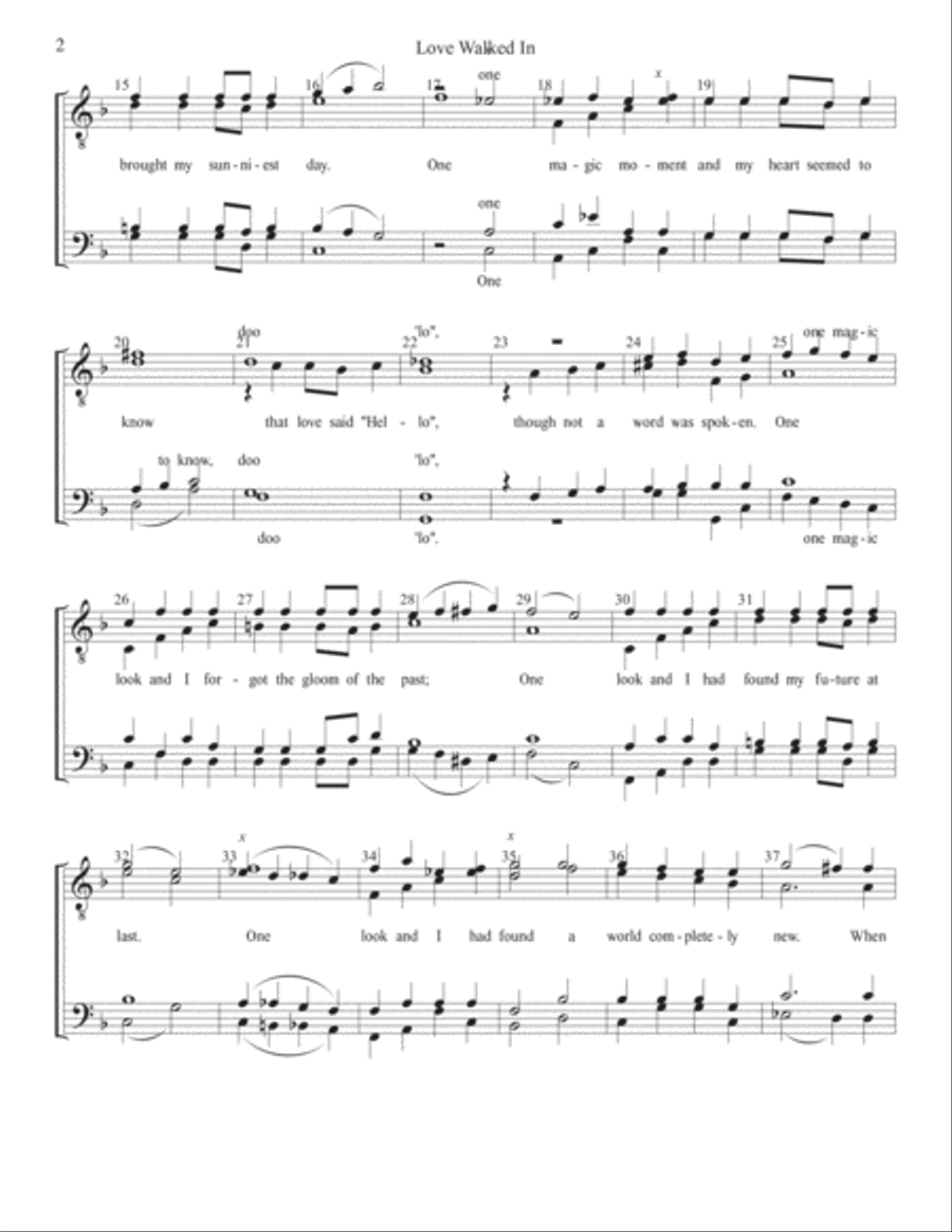 Love Walked In Love Walked In TTBB scores gallery preview page 2