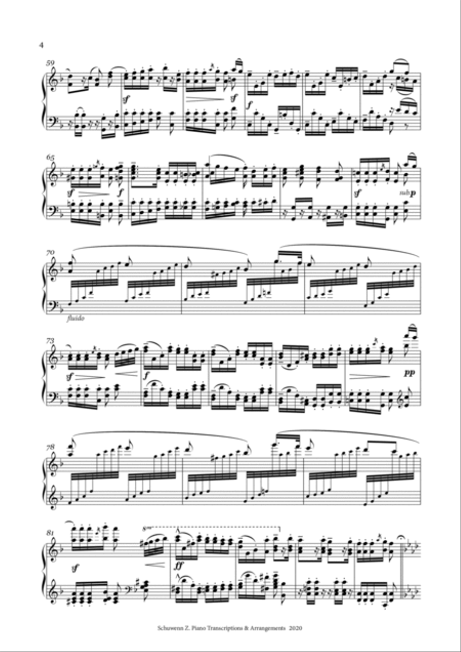 Variations on L'Internationale Piano Solo scores gallery preview page 4