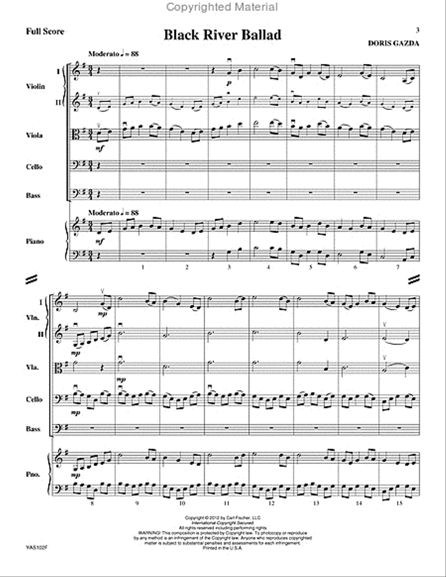 Black River Ballad Black River Ballad String Orchestra scores gallery preview page 2