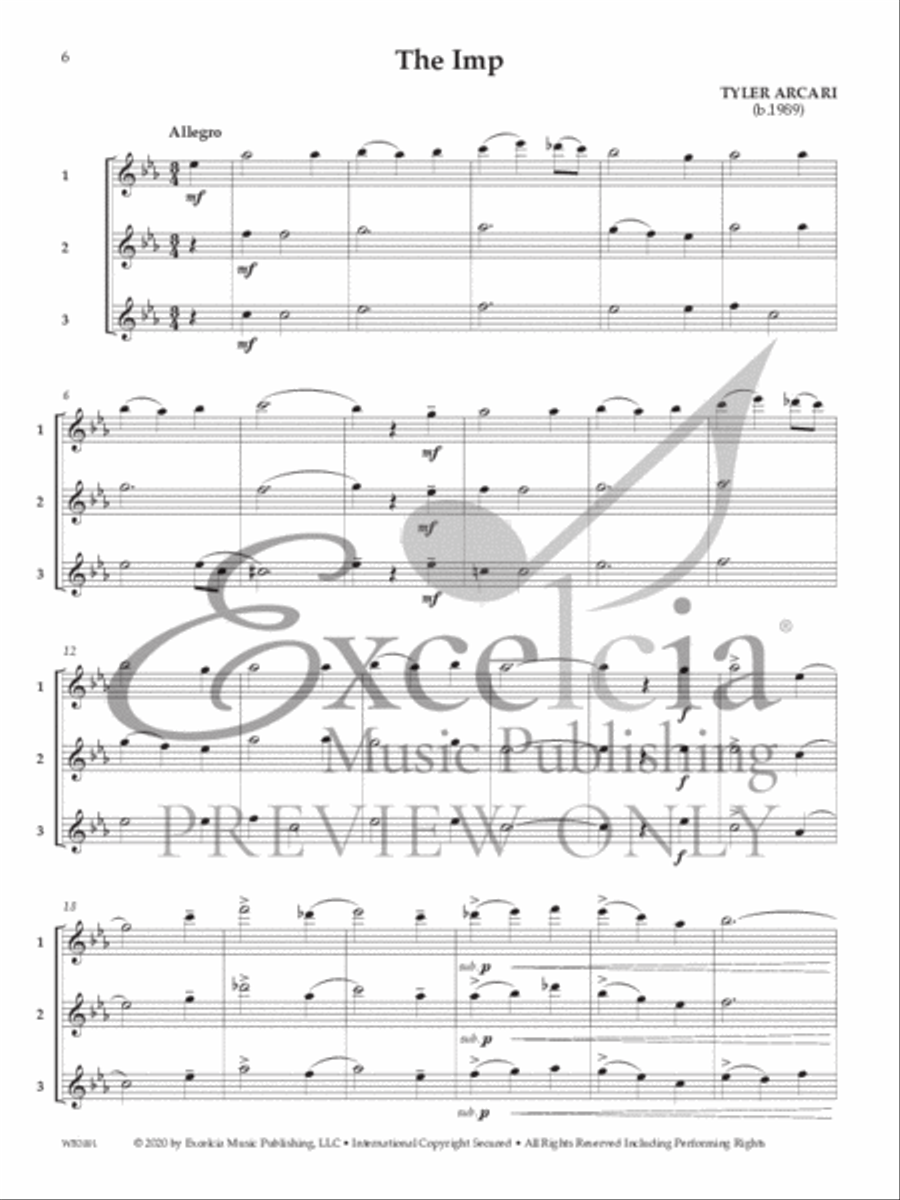 Adaptable Trios Bass Clarinet scores gallery preview page 2