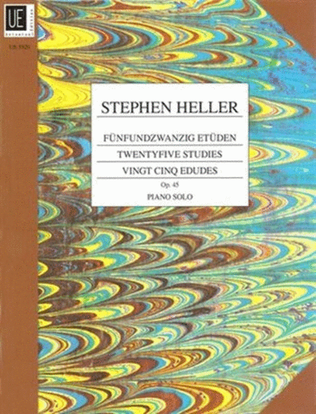 Book cover for Heller - 25 Melodious Studies Op 45 Piano