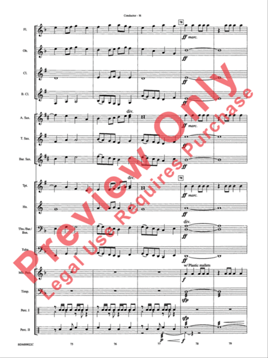 Ancient Moon Concert Band scores gallery preview page 19