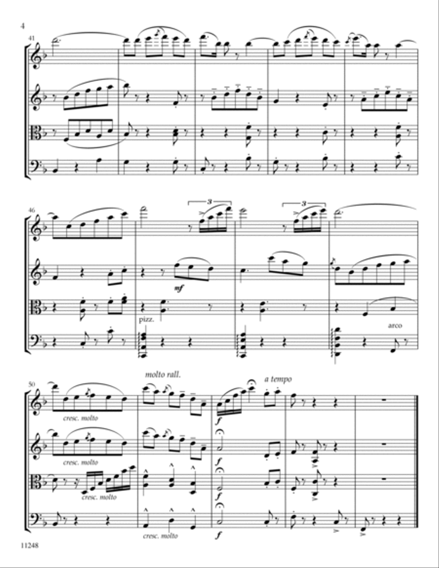 Musetta's Waltz String Quartet scores gallery preview page 4