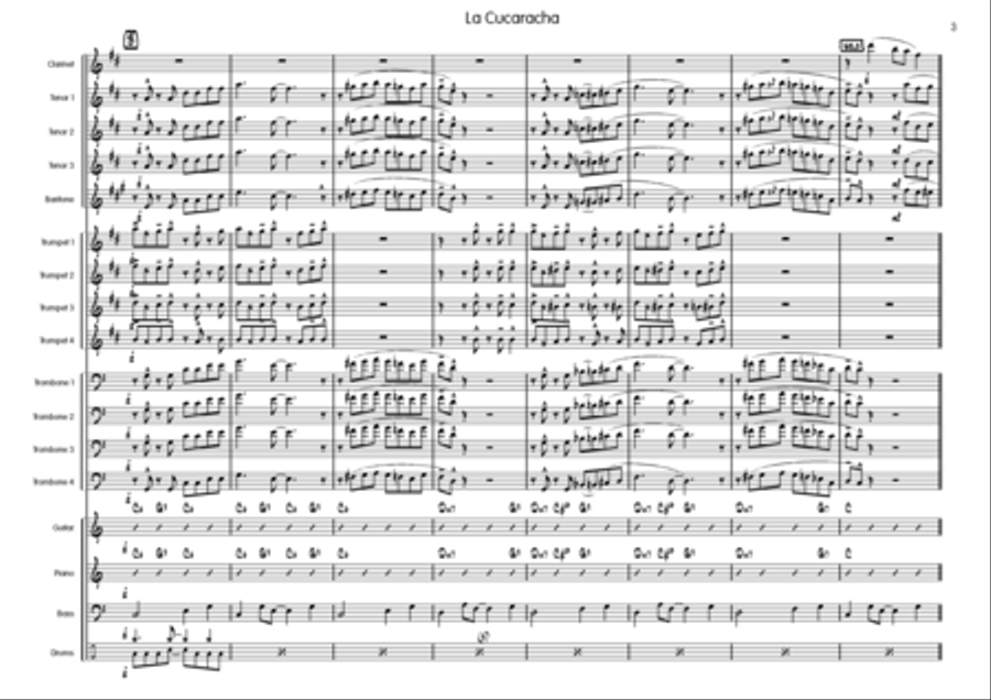 La Cucaracha La Cucaracha Big Band scores gallery preview page 4