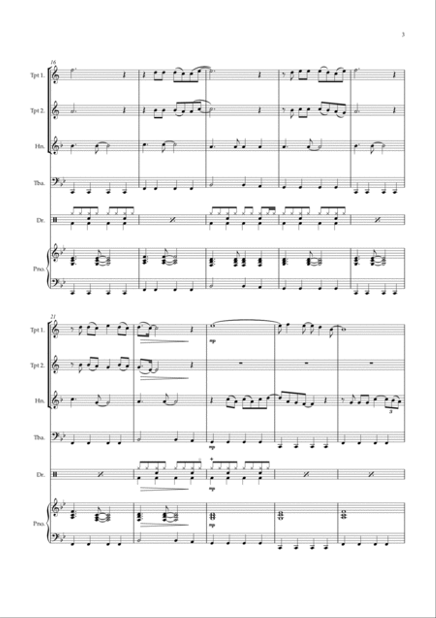 Flowers Brass Quartet scores gallery preview page 3