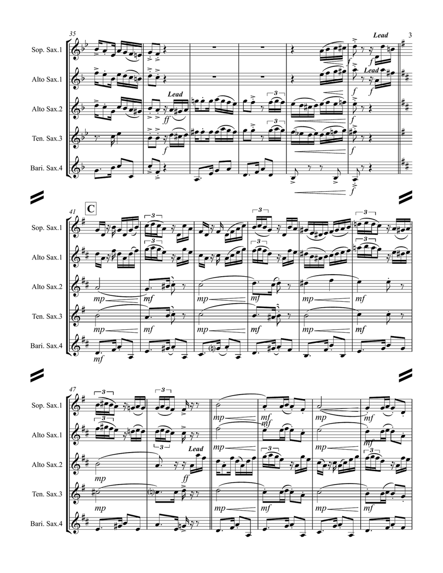 El Choclo (Tango) (for Saxophone Quartet SATB or AATB) Saxophone Quartet scores gallery preview page 4