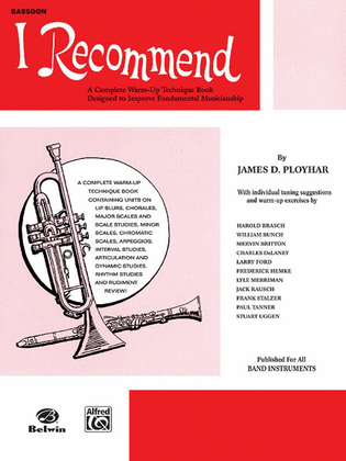 Book cover for I Recommend