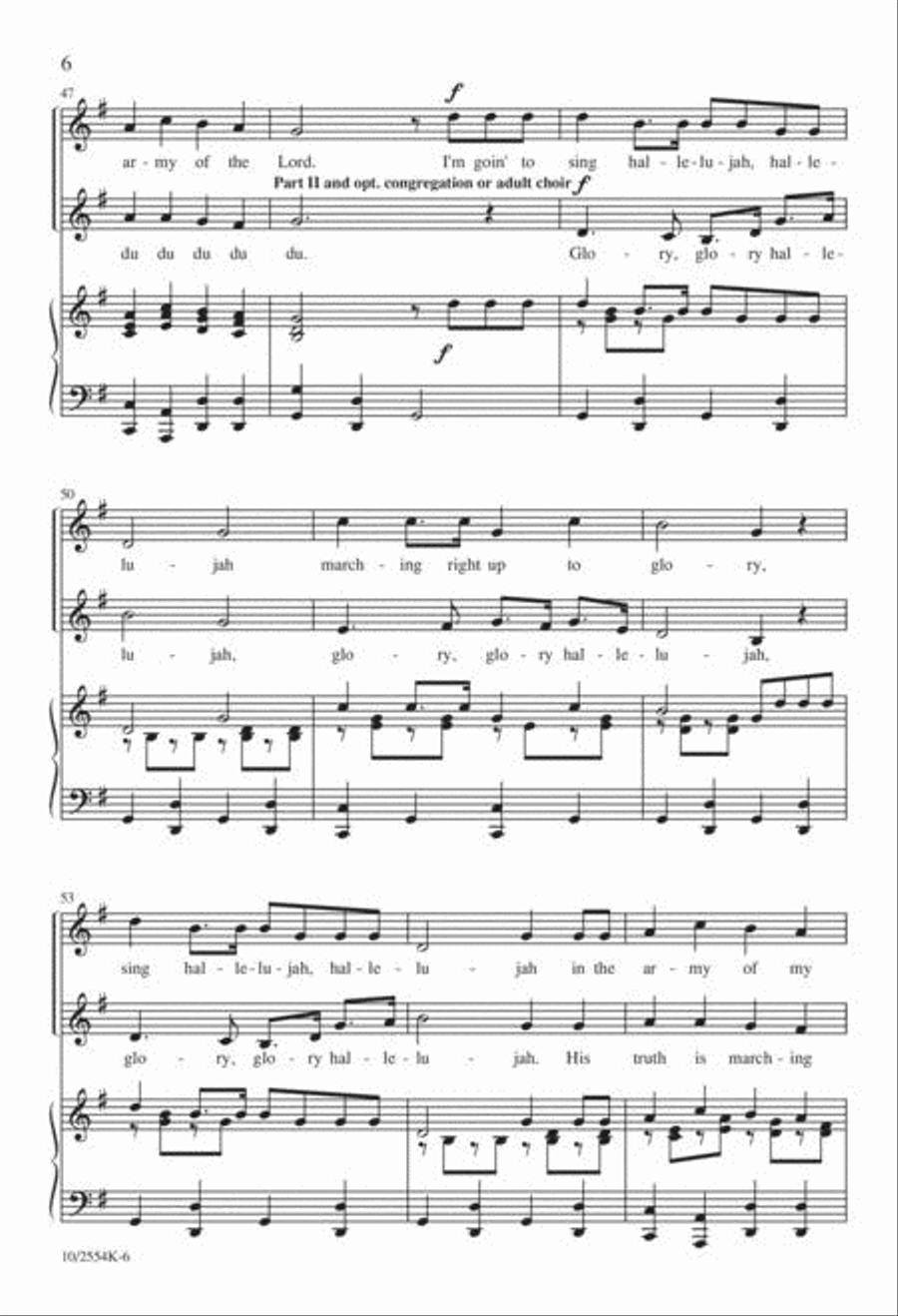 The Army of My Lord Unison Choir scores gallery preview page 6