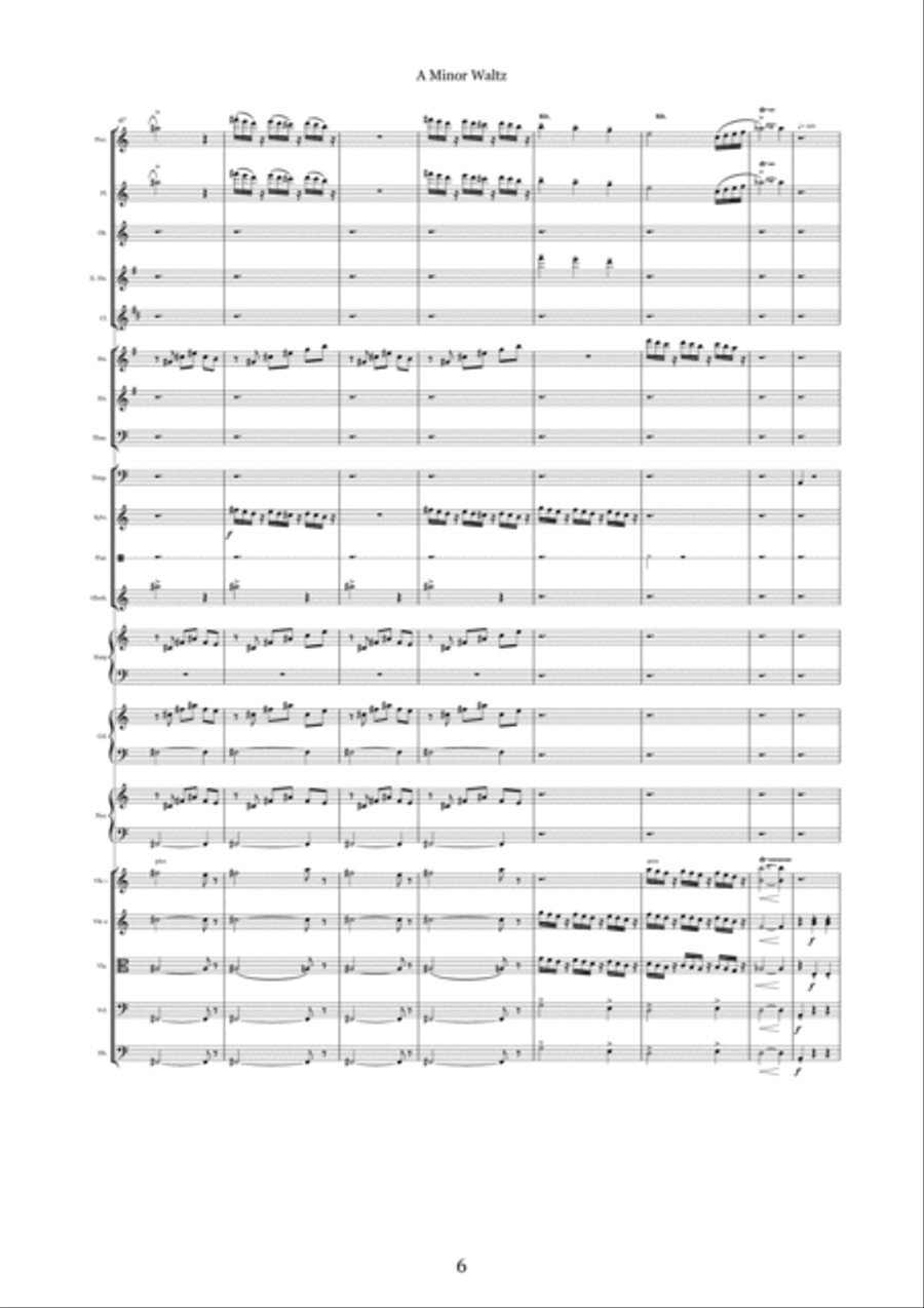 A Minor Waltz Full Orchestra scores gallery preview page 6
