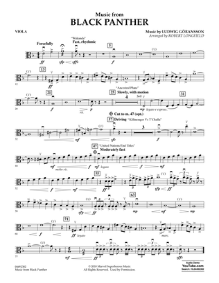 Music from Black Panther (arr. Robert Longfield) - Viola