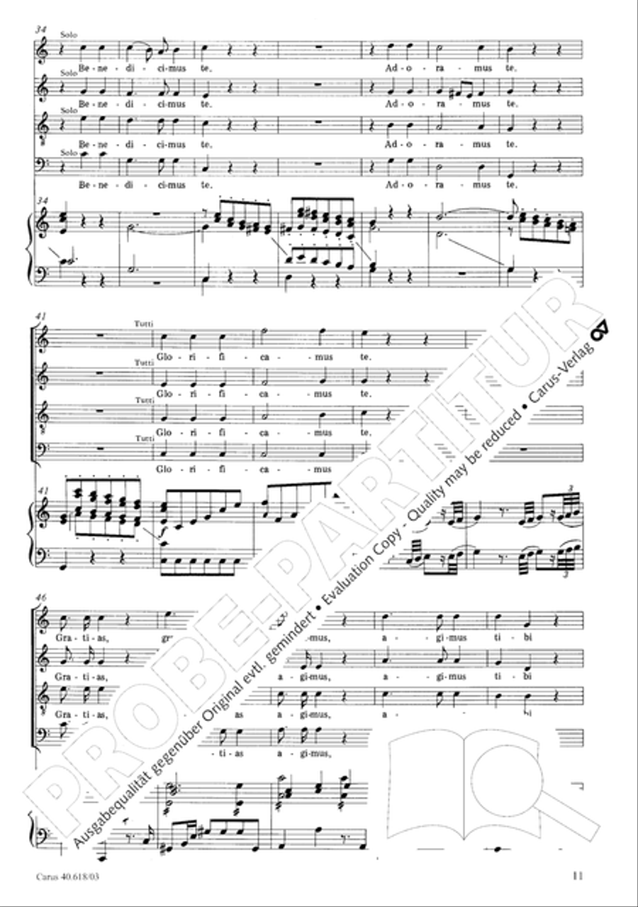 Mass in C (Missa in C) 4-Part scores gallery preview page 12