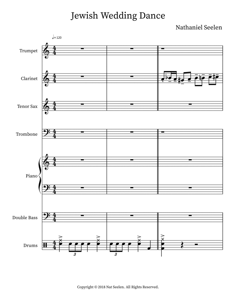 Jewish Wedding Dance Jewish Wedding Dance Small Ensemble scores gallery preview page 1