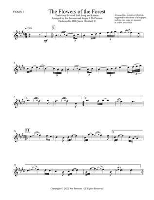 "The Flowers of the Forest" for String Quartet/Quintet - SET OF 5 PARTS