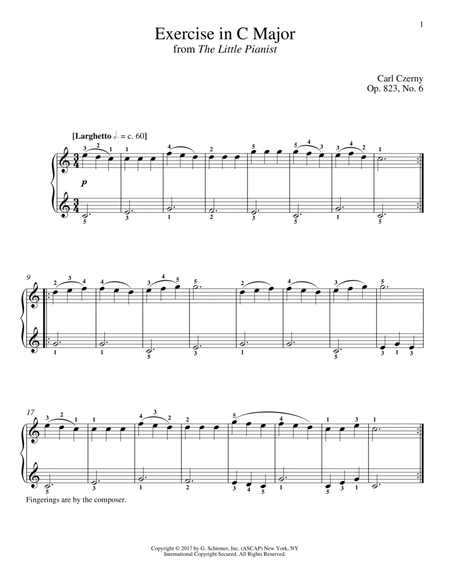 Exercise in C Major, Op. 823, No. 6
