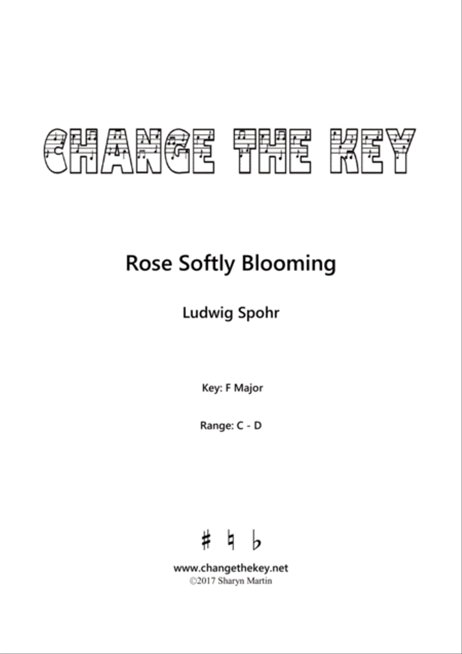 Rose Softly Blooming - F Major Voice Solo scores gallery preview page 1