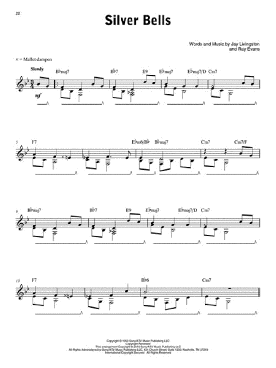 Christmas Songs for Vibraphone Marimba scores gallery preview page 4