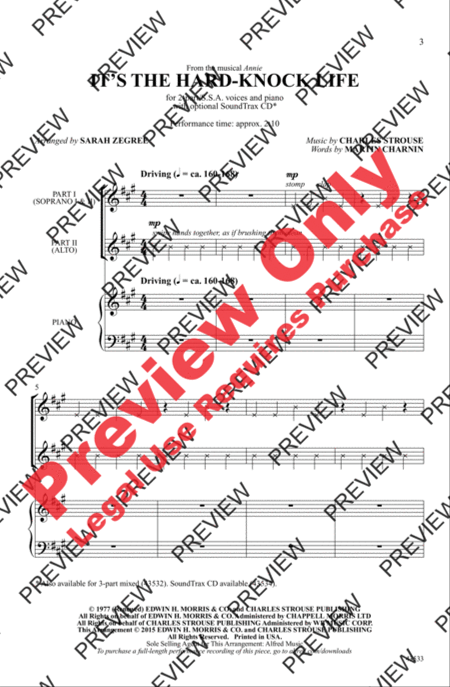 It's the Hard-Knock Life It's the Hard-Knock Life 2-Part scores gallery preview page 3