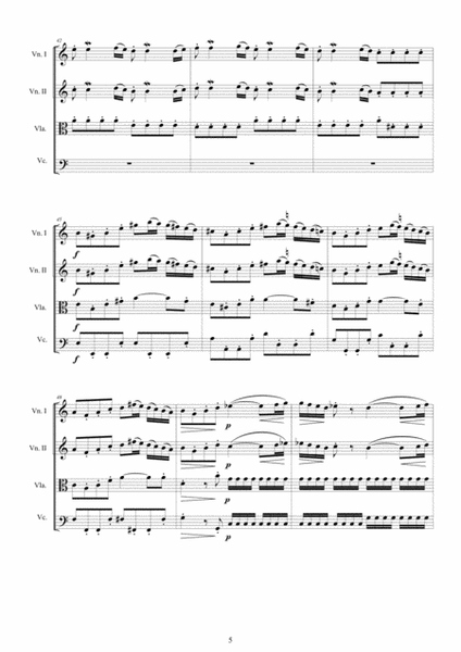 Vivaldi - Sinfonia in C major RV 112 for String Quartet image number null