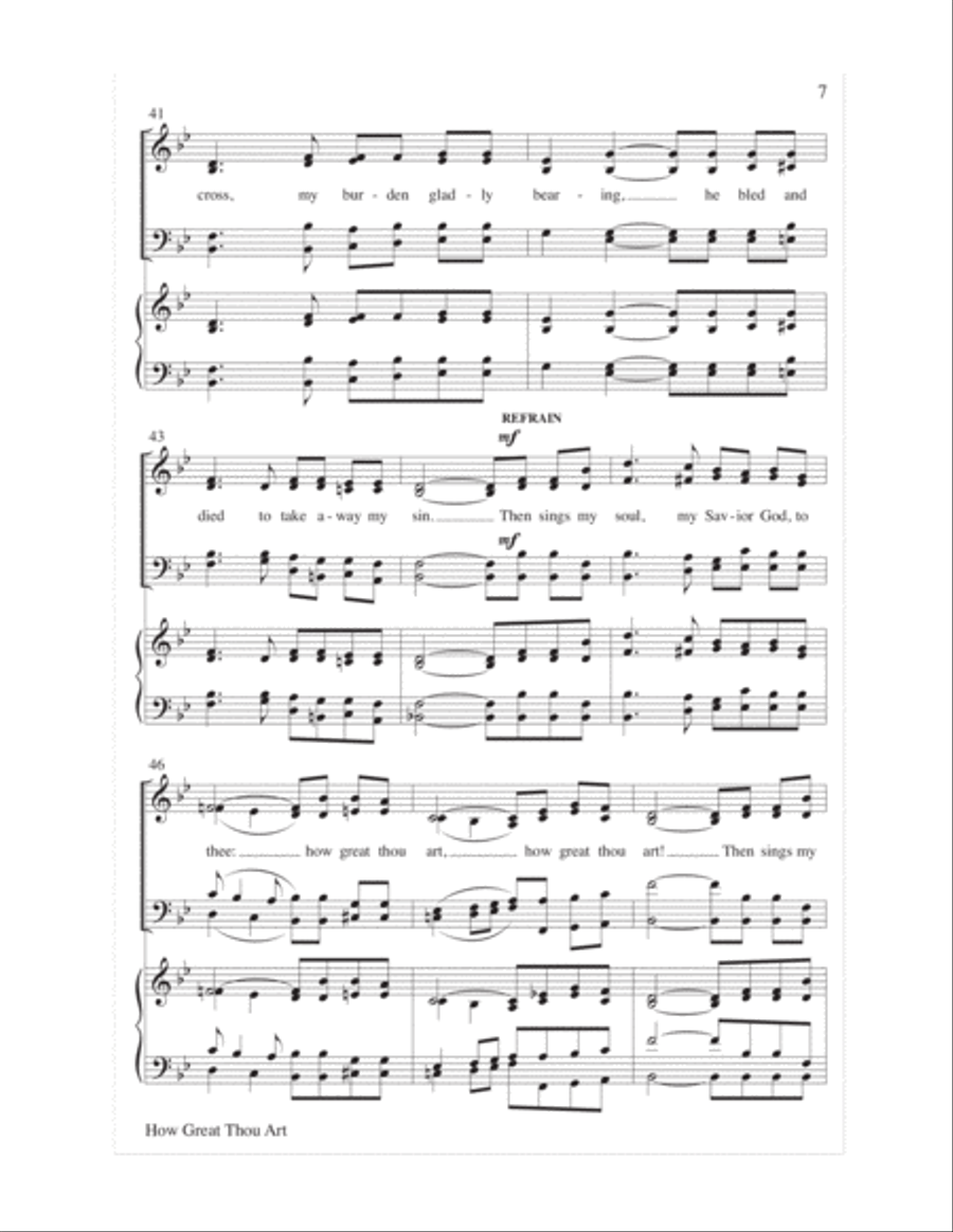 How Great Thou Art Choir scores gallery preview page 7