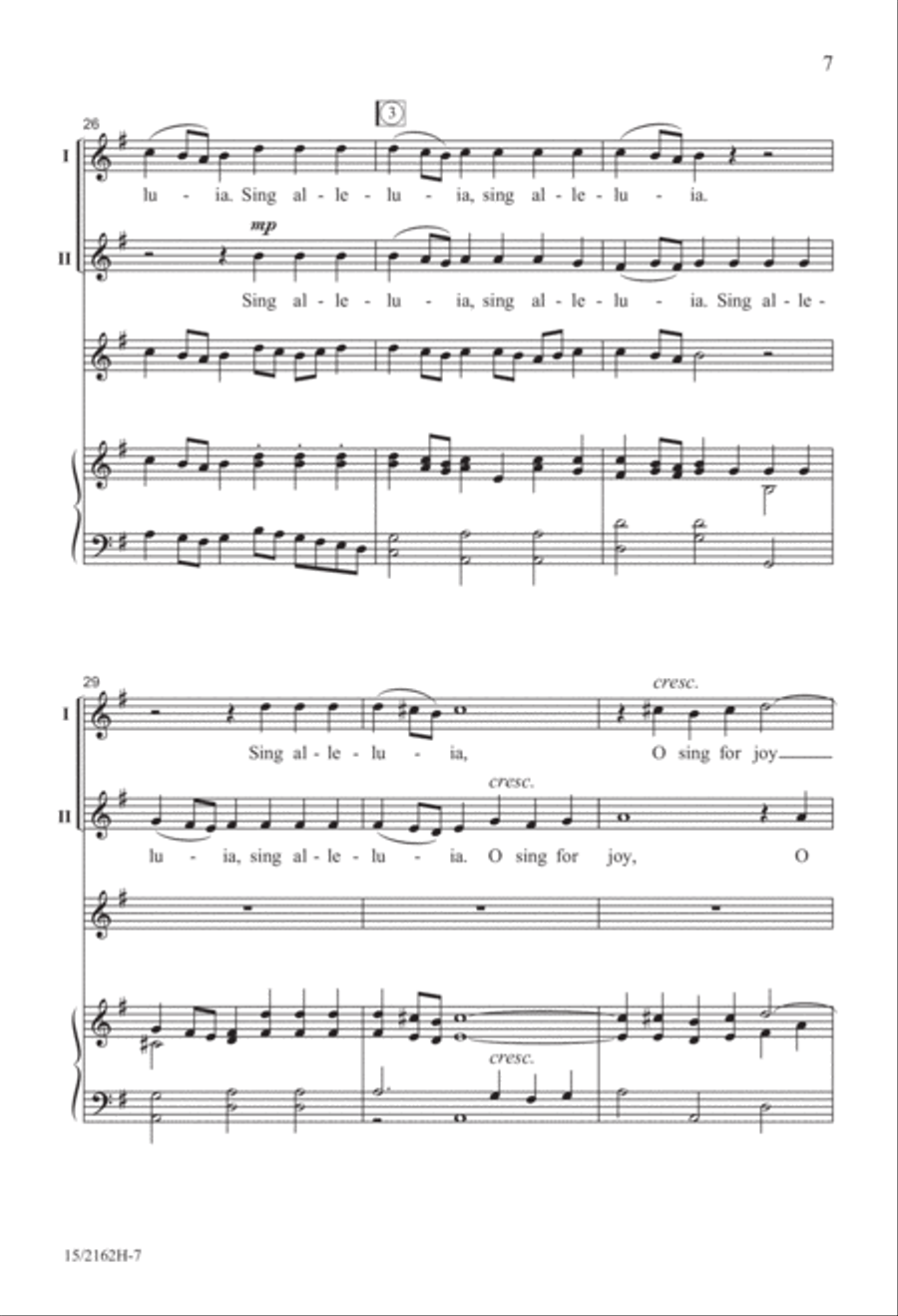Cantate Deo (from Water Music Suite) 2-Part scores gallery preview page 7