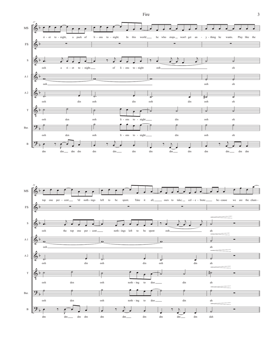 Fire 4-Part scores gallery preview page 3