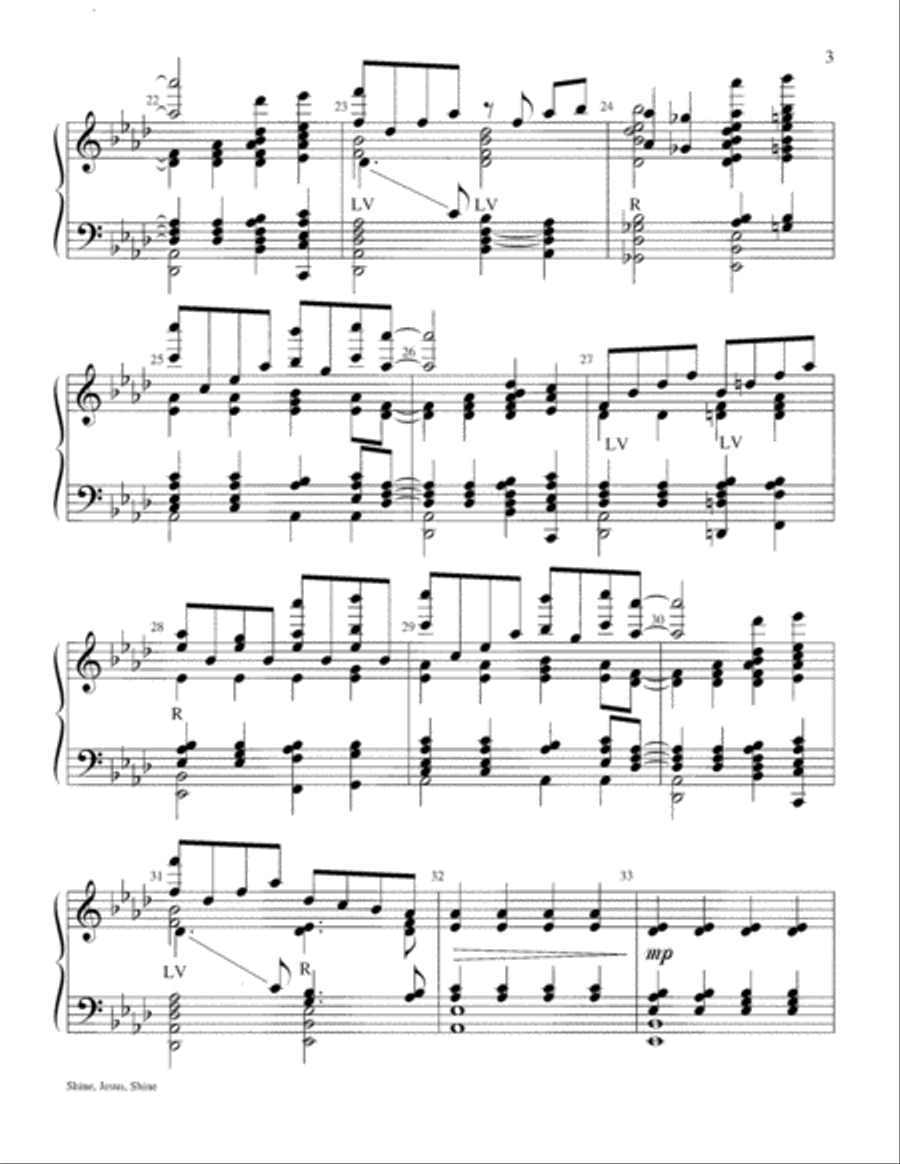 Shine, Jesus, Shine 5-Octaves scores gallery preview page 3
