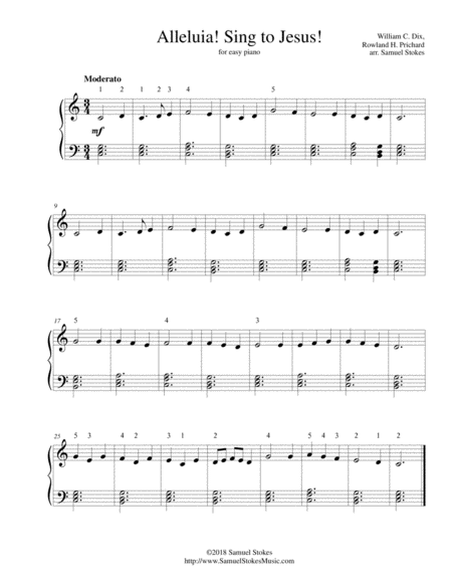 Alleluia! Sing to Jesus! - for easy piano image number null