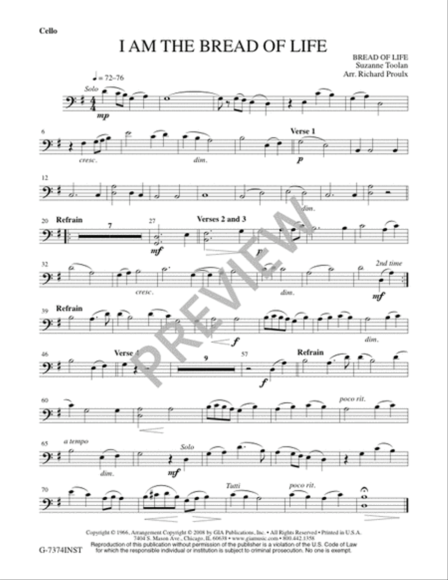 I Am the Bread of Life - Full Score and Parts 4-Part scores gallery preview page 22