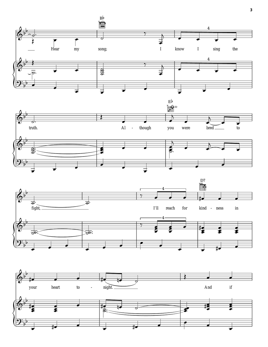 The Apology Song Piano, Vocal, Guitar scores gallery preview page 3