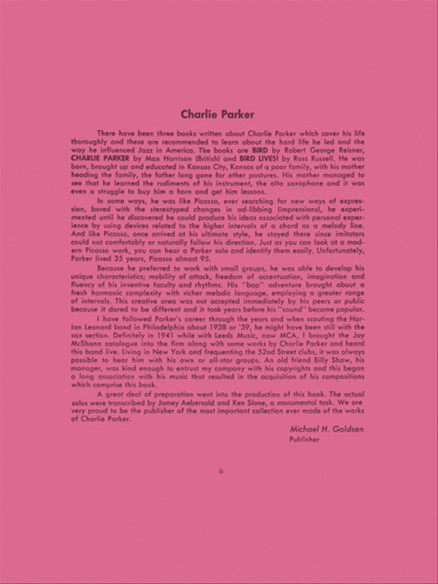 Charlie Parker Omnibook – Volume 1 B-Flat Instrument scores gallery preview page 2