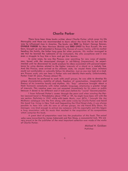 Charlie Parker Omnibook – Volume 1 image number null