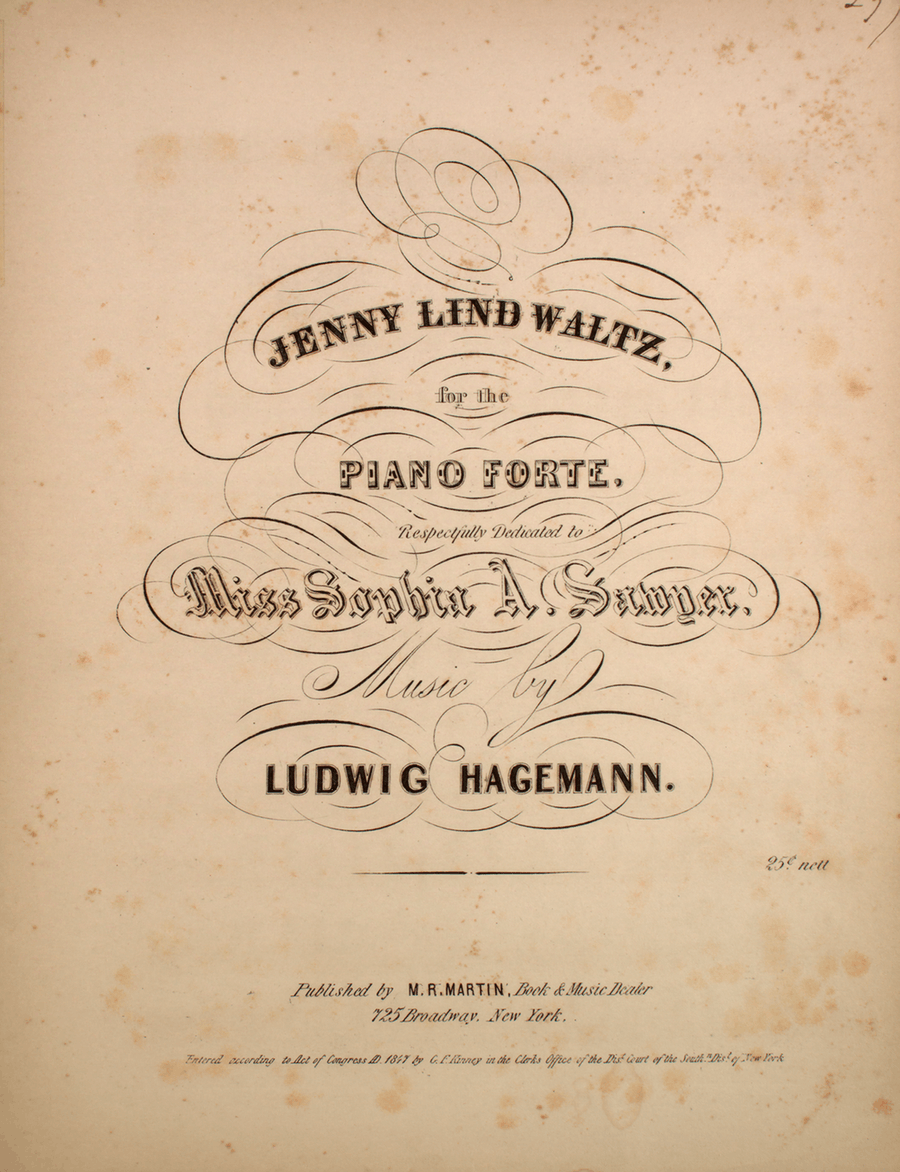 Jenny Lind Waltz for the Piano Forte