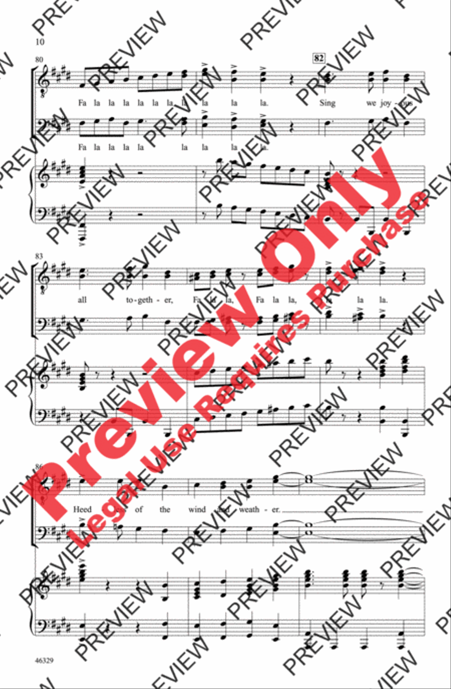 Deck the Hall Deck the Hall Men's Choir scores gallery preview page 10