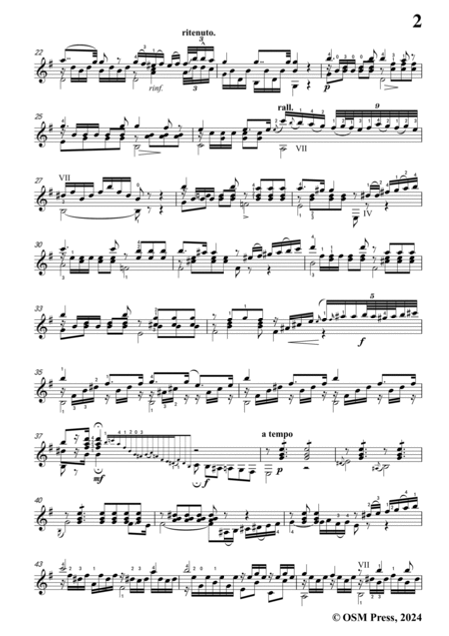 Coste-Polonaise No.2(Deuxième polonaise),Op.14,for Guitar Acoustic Guitar scores gallery preview page 3