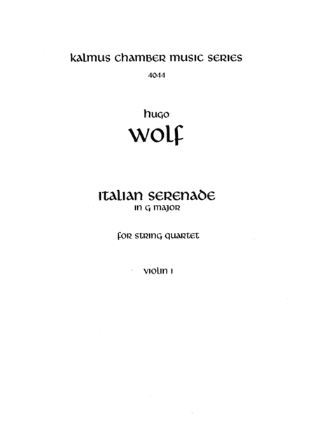 Italian Serenade: 1st Violin