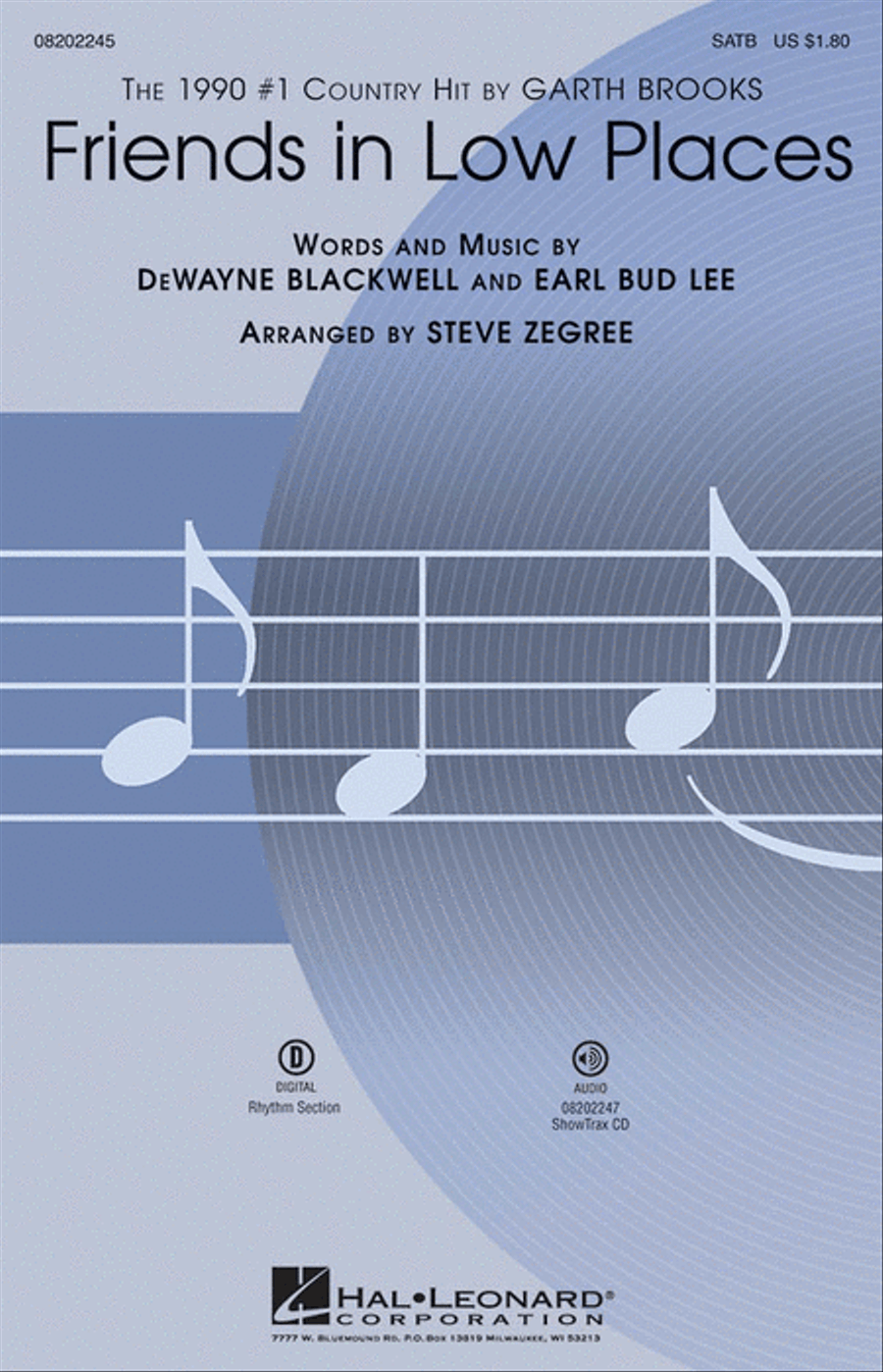 Friends in Low Places 4-Part scores gallery preview page 1