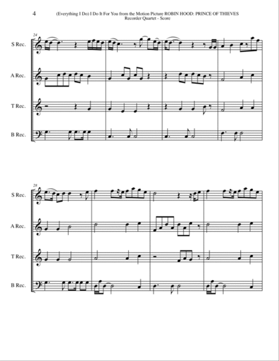 (Everything I Do) I Do It For You Small Ensemble scores gallery preview page 4