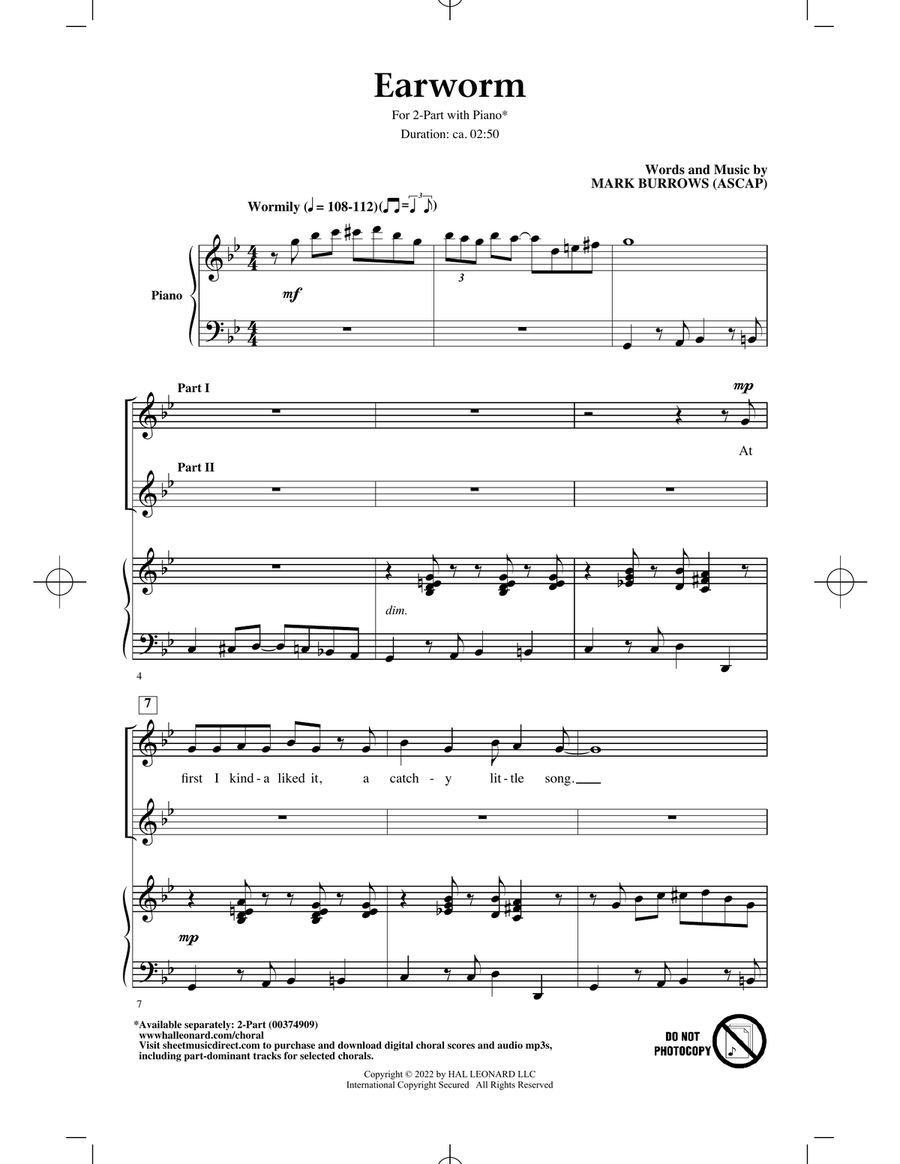 Earworm 2-Part scores gallery preview page 1