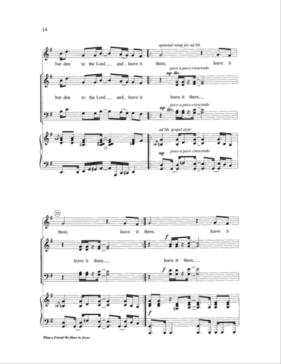 What a Friend We Have in Jesus 4-Part scores gallery preview page 14