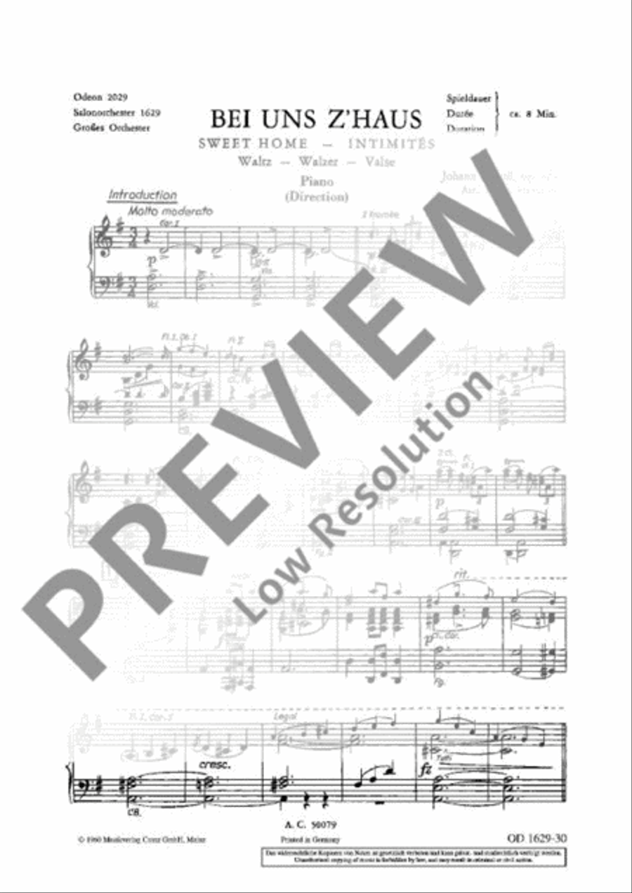 Bei uns z'Haus Orchestra scores gallery preview page 2