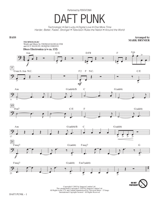 Book cover for Daft Punk (Choral Medley) (arr. Mark Brymer) - Bass