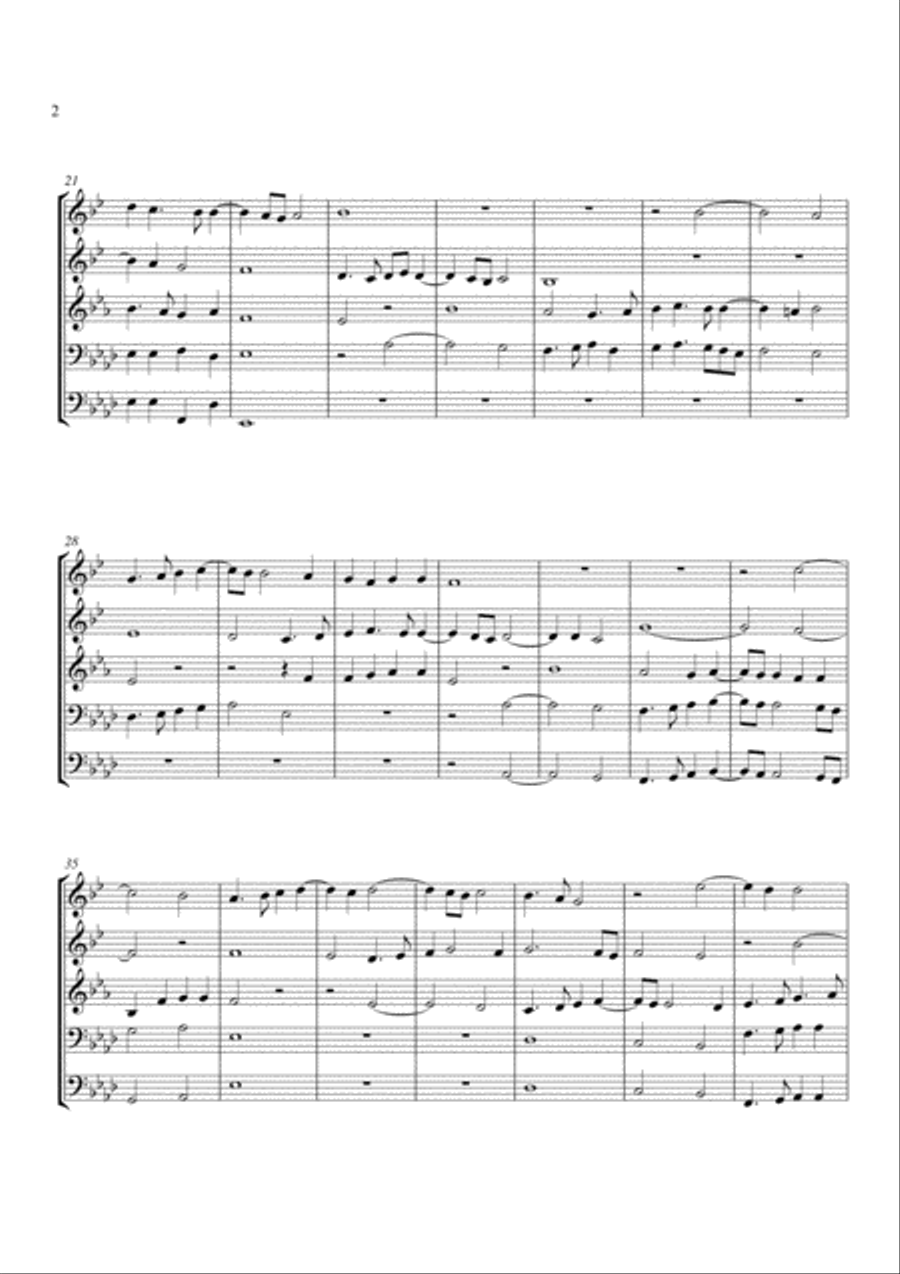 Sicut Cervus Sicut Cervus Brass Quintet scores gallery preview page 2