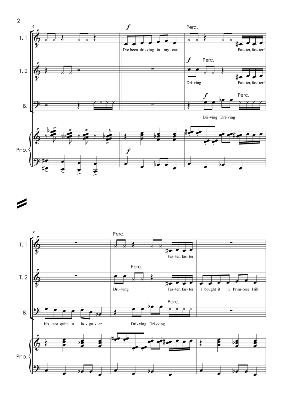 Driving In My Car Small Ensemble scores gallery preview page 4